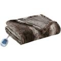 Beautyrest 50 x 70 in. Oversized Faux Fur Heated Throw, Chocolate BR54-0853